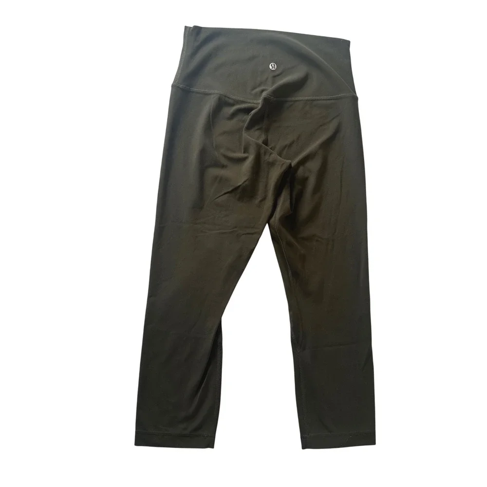 Dark Olive Lululemon Align High-Rise Crop 21